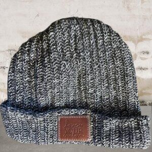 Love Your Melon Knit Hat with Leather Patch